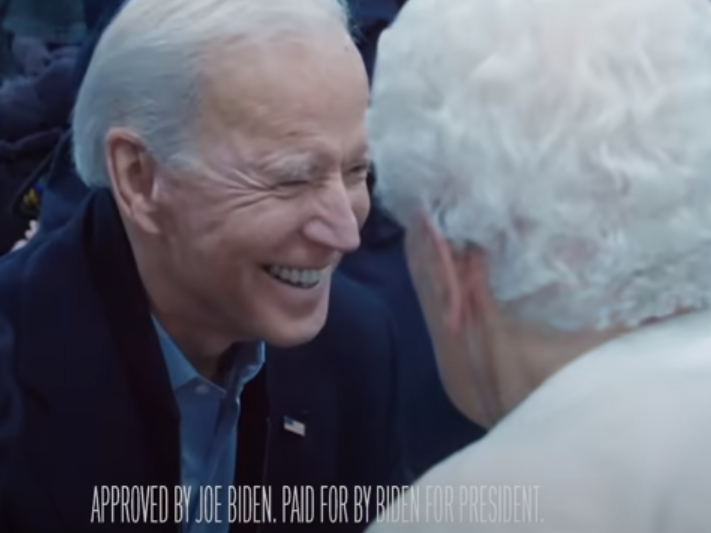 An ad for Joe Biden's presidential campaign ran nationally during last Thursday's NFL game.