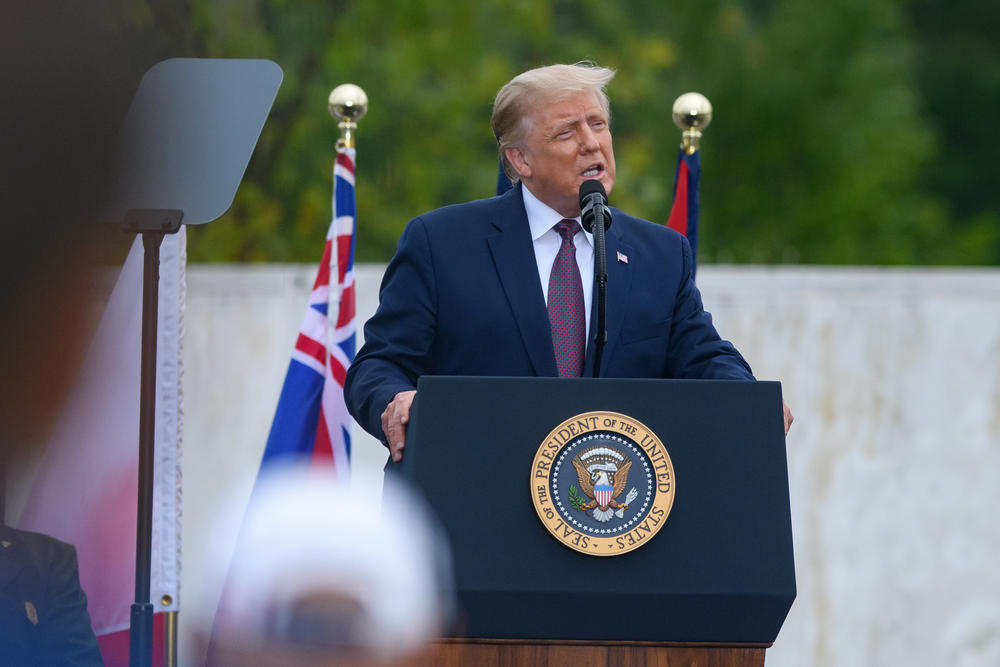 President Trump delivers remarks on Sept. 11 in Shanksville, Pa.
