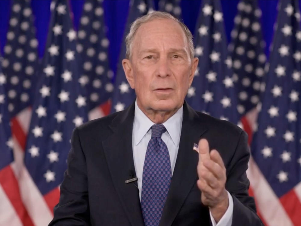 Mike Bloomberg, seen here giving an address during last month's virtual Democratic National Convention, has pledged a big sum to help Joe Biden win Florida.
