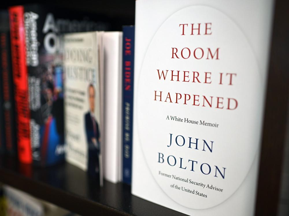 Copies of <em>The Room Where it Happened,</em> a memoir by former national security adviser John Bolton, are seen at a Barnes & Noble bookstore in Glendale, Calif., in June.