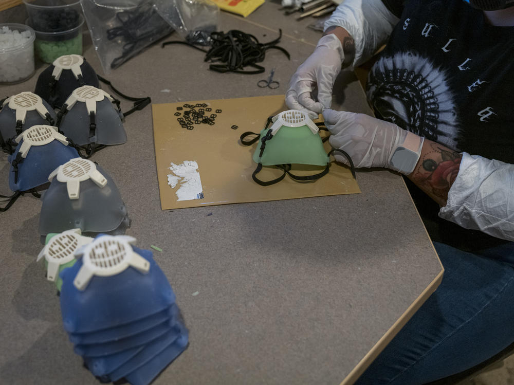 Earlier this year, Monster City Studios, a company that normally makes amusement park and movie props, pivoted to manufacturing MCS face shields with forehead protection. It was one of many small companies to make the switch.