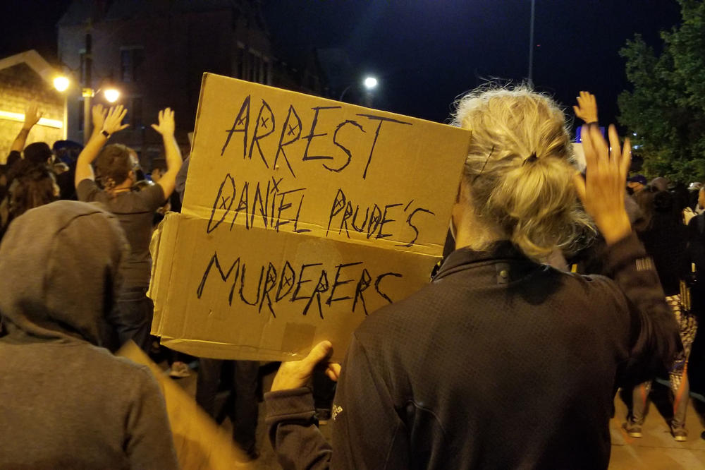 Protesters in Rochester, N.Y., call for justice for Daniel Prude, a 41-year-old Black man who died of asphyxiation after being restrained by police during an arrest in March.