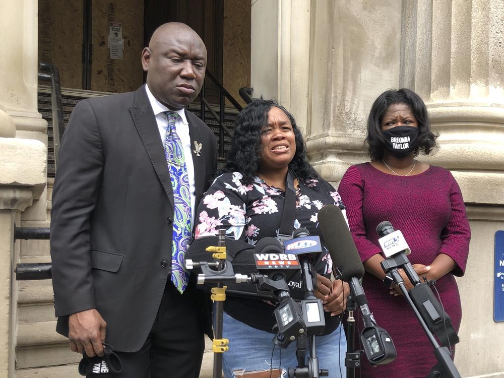 Tamika Palmer, mother of Breonna Taylor, addressed the media in Louisville, Ky., last month. She says she wants the officers involved in the deadly raid to be charged.