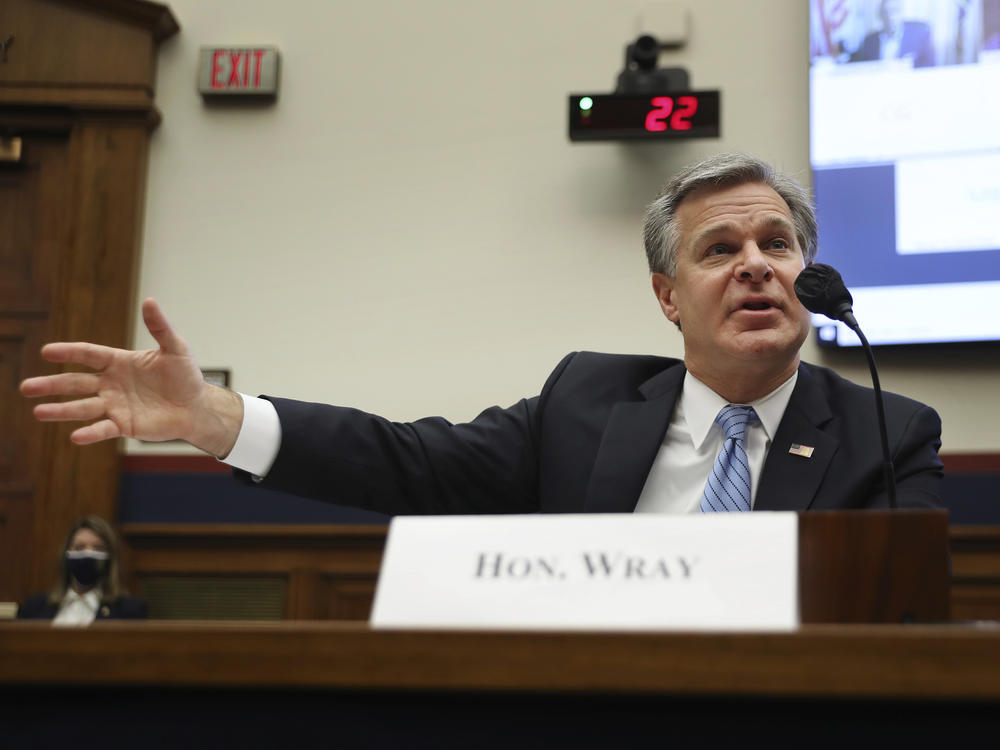 FBI Director Christopher Wray testifies Thursday before a House Homeland Security Committee hearing on threats to the homeland.