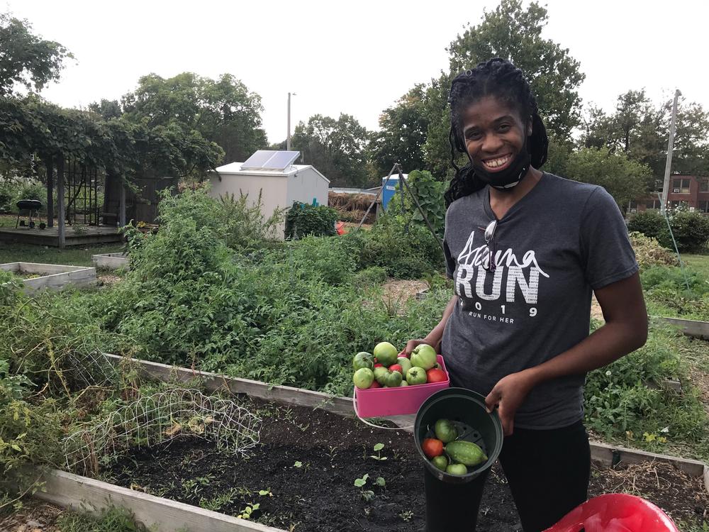 Ja Nelle Pleasure relies on her garden for fresh fruits and vegetables. 