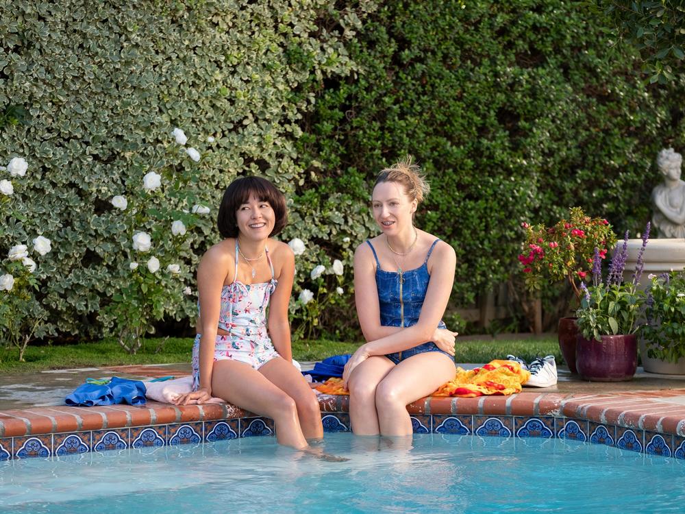 Maya (Maya Erskine) and Anna (Anna Konkle) survive a pool party and a lot of other challenges in the second season of Hulu's <em>PEN15</em>.