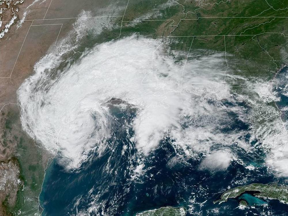 Tropical Storm Beta is expected to hug the coastline as it pours rain on the Gulf Coast of Texas and Louisiana.