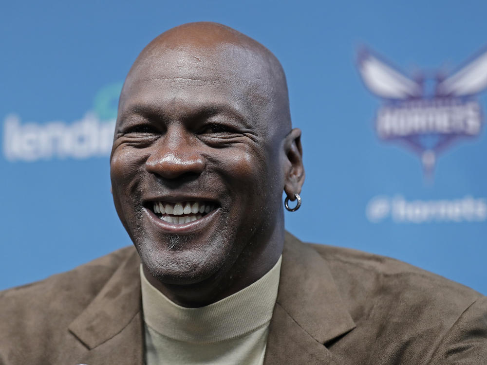 NBA icon Michael Jordan, shown here speaking at a press conference last year,  said he is forming a new NASCAR racing team and Bubba Wallace will be the driver.