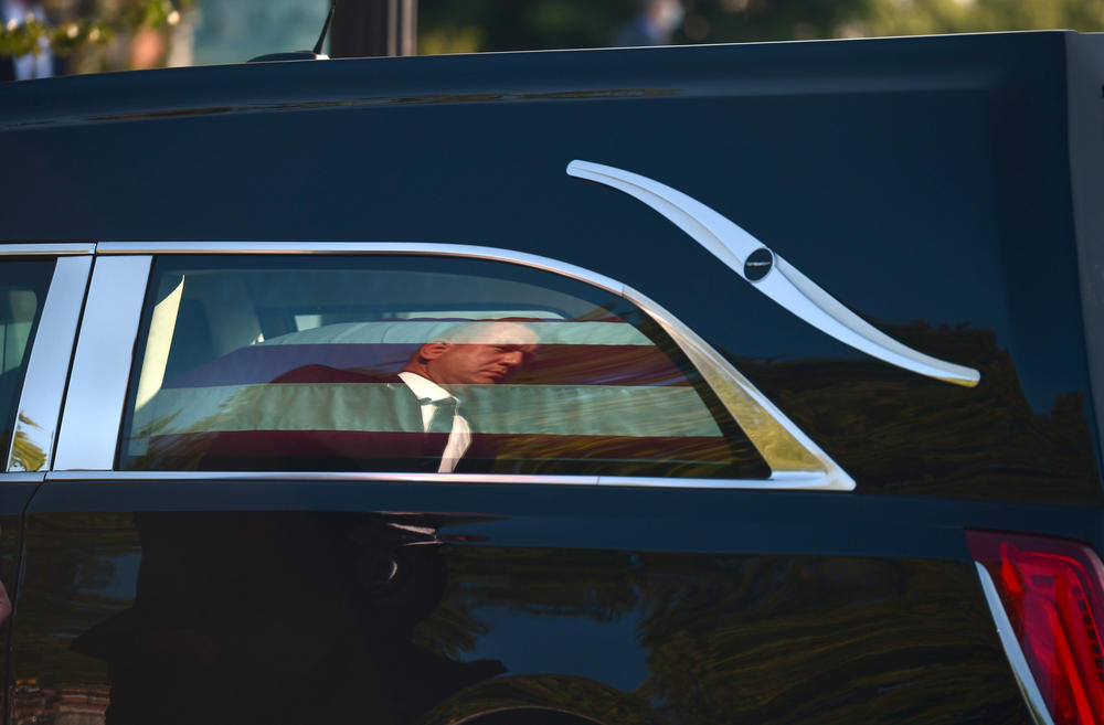 Ruth Bader Ginsburg's casket arrives at Supreme Court.