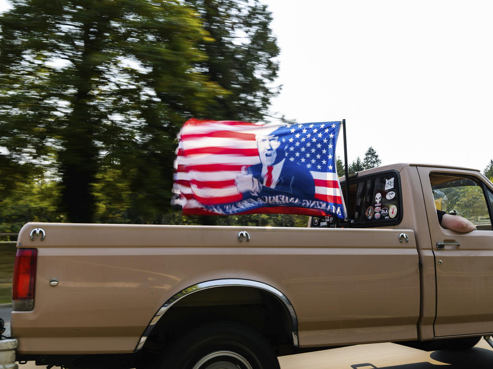 Vehicles make their way along Interstate 205 South during the 