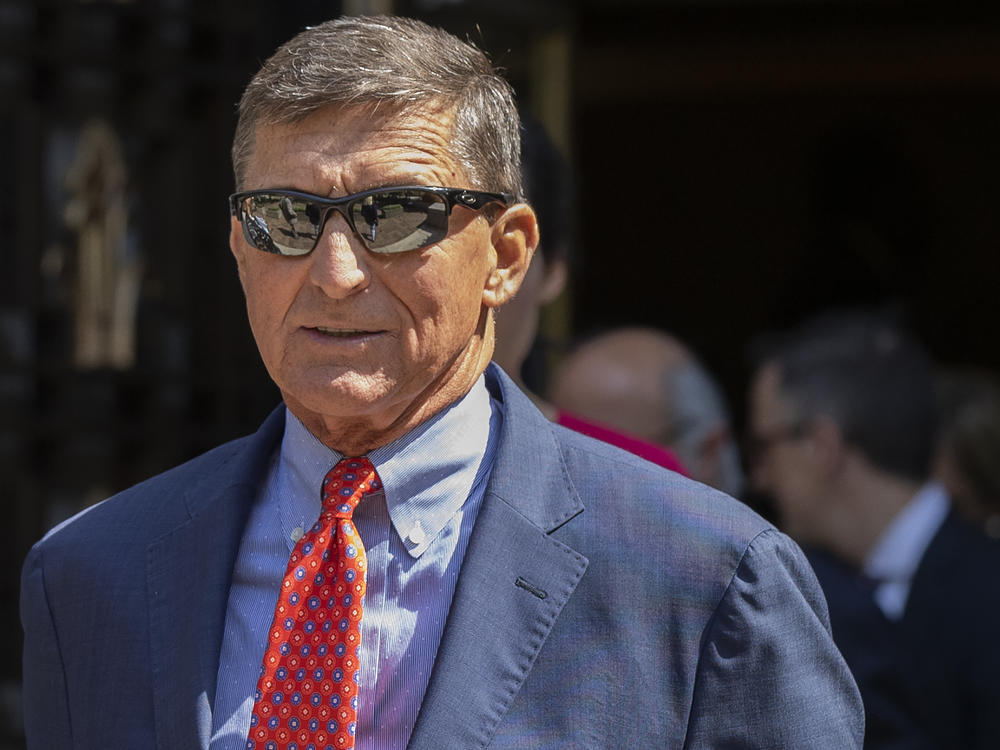 Michael Flynn, President Trump's former national security adviser, leaves the federal court following a status conference with Judge Emmet Sullivan in Washington, D.C., on Sept. 10, 2019.