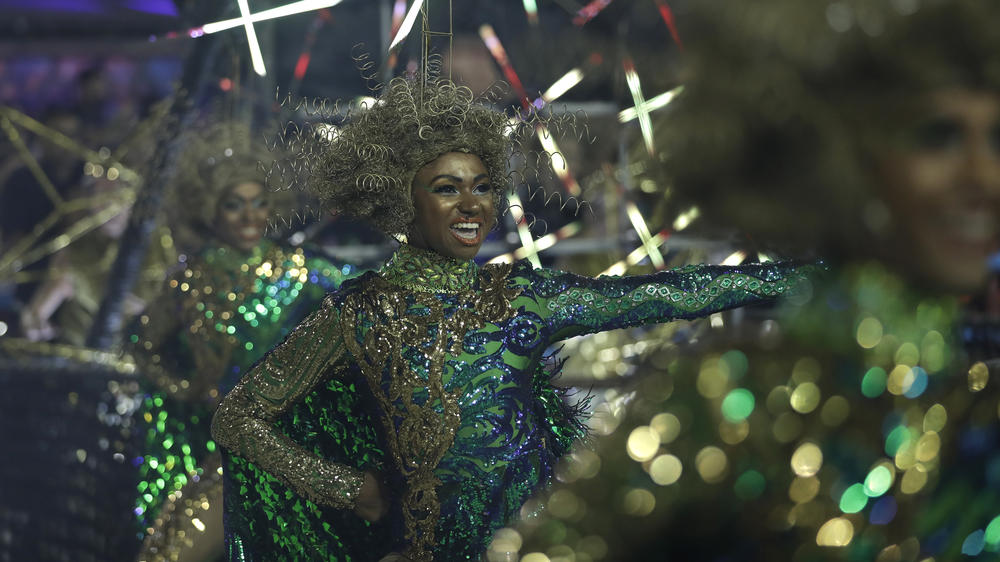 Dancers partake in the Carnival celebrations earlier this year at the Sambadrome in Rio de Janeiro.