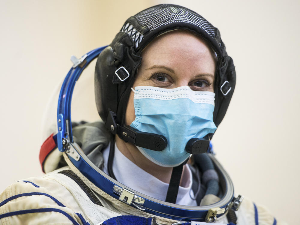 NASA astronaut Kate Rubins participates in Soyuz qualification exams on Wednesday at the Gagarin Cosmonaut Training Center just outside Moscow.