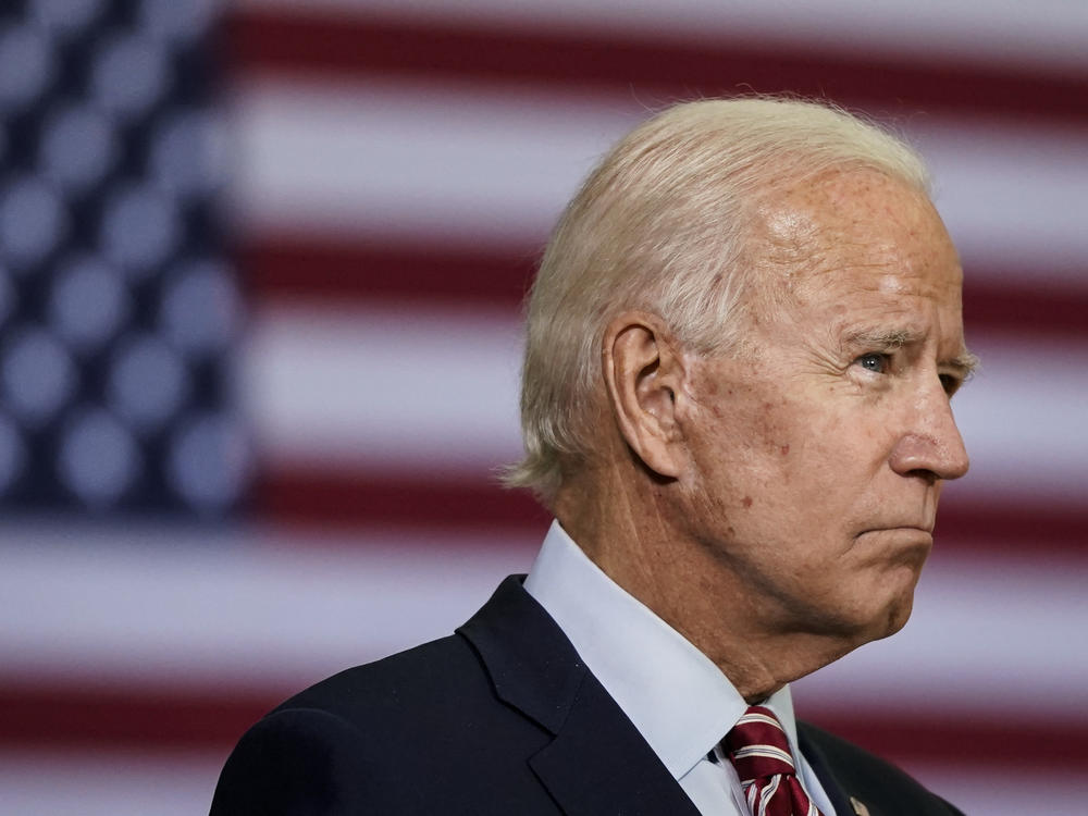 Democratic presidential nominee Joe Biden, pictured on Sept. 15, said in a statement Saturday that the next president should fill the Supreme Court vacancy.