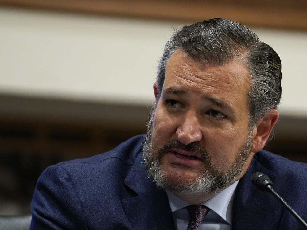 Sen. Ted Cruz, pictured on Capitol Hill on Sept. 24, tells NPR that Judge Amy Coney Barrett should not recuse herself from any Supreme Court decision on the election should she be confirmed.