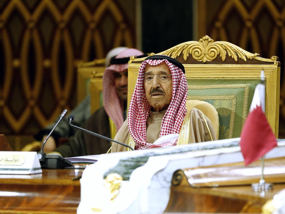 Kuwait state television announced Tuesday that the country's ruler, Sheikh Sabah al-Ahmad al-Sabah, pictured last year at the 40th Gulf Cooperation Council Summit in Saudi Arabia, has died.