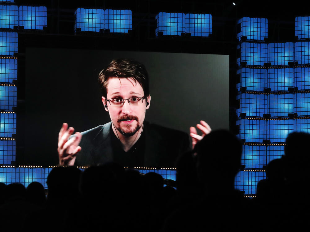A federal court is ordering ex-National Security Agency contractor Edward Snowden, seen here in November, to pay more than $5 million in profits and royalties from his 2019 memoir <em></em>and speeches.