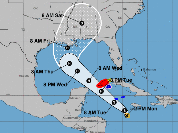 Tropical Storm Delta will likely become Hurricane Delta as it passes from the Caribbean and heads toward the northern coast of the Gulf of Mexico, forecasters say.