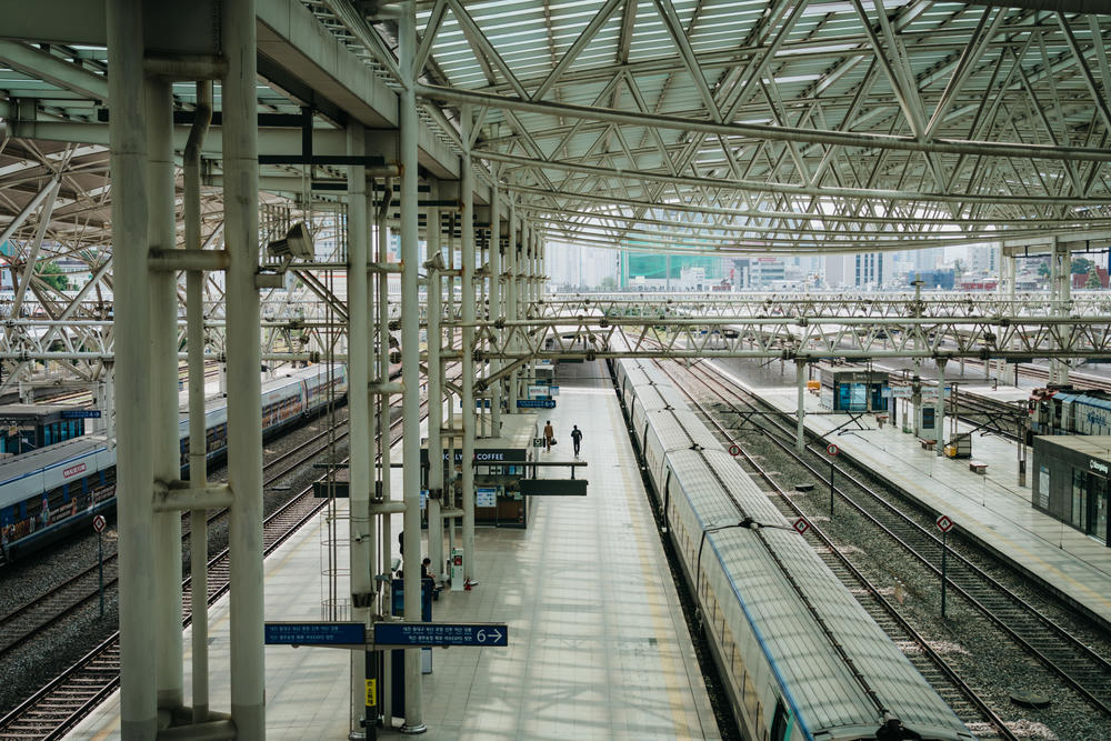 The Seoul train station was unusually empty last Tuesday, a day before the Chuseok holiday began. South Korea's Korail train operator only sold window seats to enforce social distancing this year.