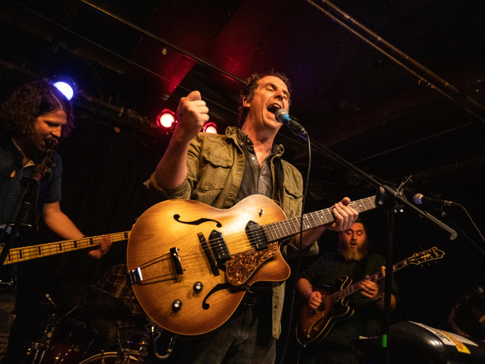 Hallelujah the Hills frontman Ryan Walsh at Great Scott in 2019.