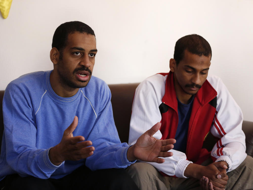 Alexanda Kotey (left) and El Shafee Elsheikh, who were allegedly among four British jihadis who made up a brutal Islamic State cell dubbed 