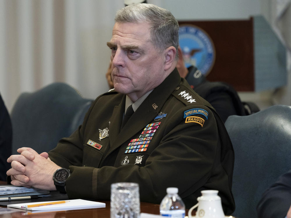 Army Gen. Mark Milley, the chairman of the Joint Chiefs of Staff, is among several top military officials who are quarantining at home. They attended meetings last week with Adm. Charles Ray, the vice commandant of the Coast Guard, who has tested positive for COVID-19.