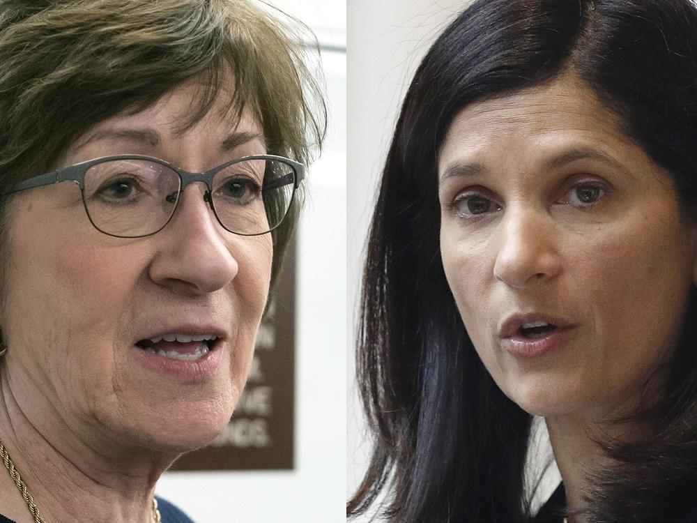 Republican U.S. Sen. Susan Collins (left) of Maine faces a tough challenge from Democratic Maine House Speaker Sara Gideon.