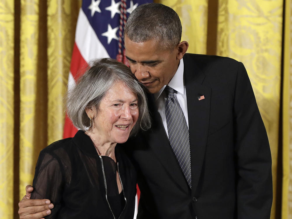 Poet Louise Glück received the the National Humanities Medal from President Barack Obama in 2016. On Wednesday, Glück was awarded the 2020 Nobel Prize in Literature.