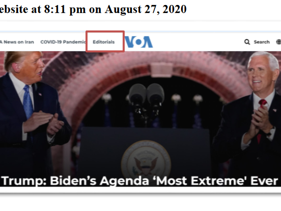 A lawsuit accuses CEO Michael Pack of illegally seeking to influence the Voice of America's news coverage. In one instance, he required a link to administration editorials be placed on VOA's home page, the suit says.