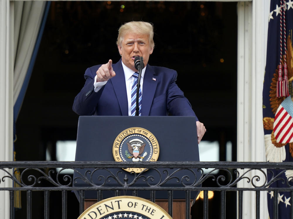 President Trump gave remarks at his first public event since testing positive for the coronavirus earlier this month.