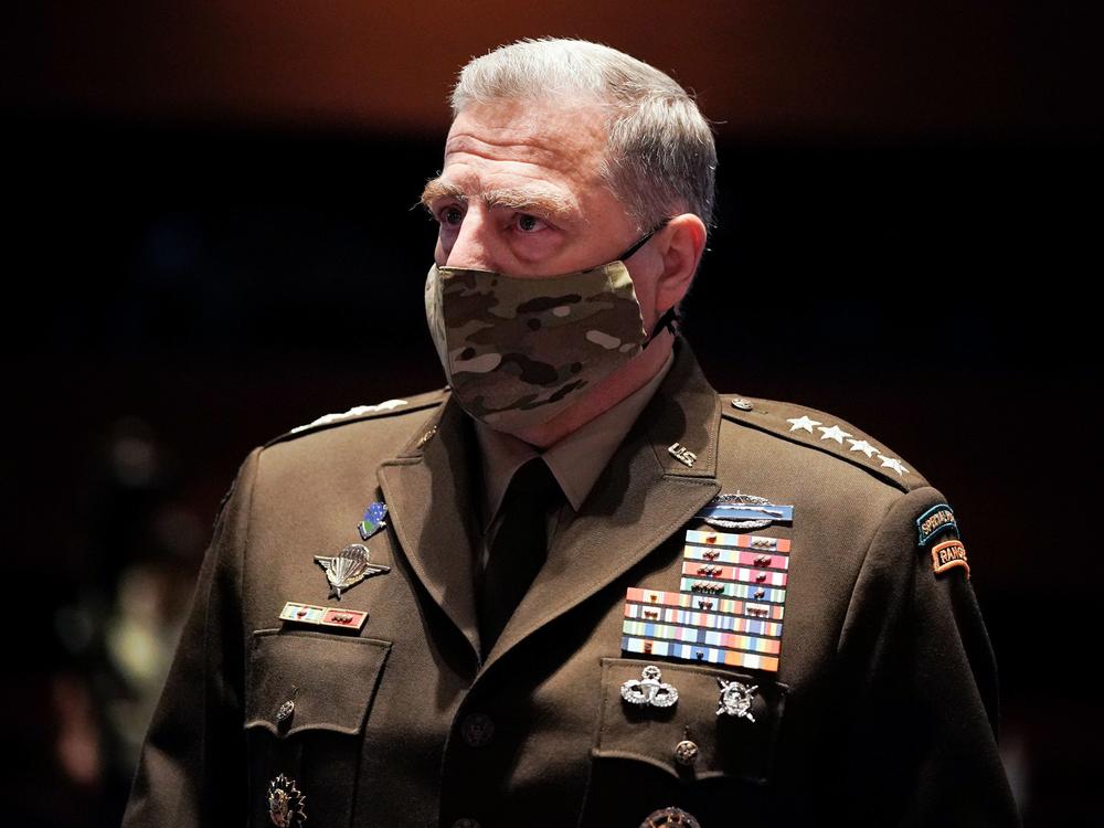 The chairman of the Joint Chiefs of Staff, Gen. Mark Milley, pictured on July 9, tells NPR there is 