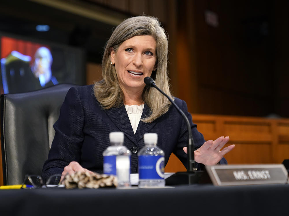 Sen. Joni Ernst, R-Iowa, highlighted the moment in history for Supreme Court nominee Amy Coney Barrett in her opening statement before the Senate Judiciary Committee.