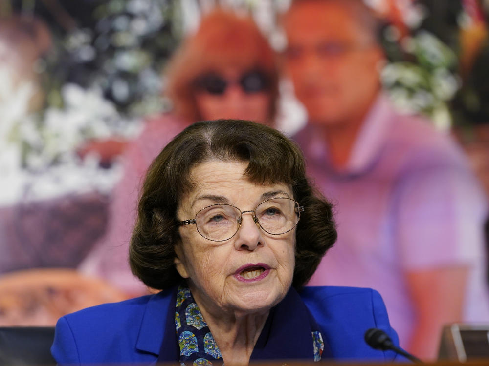 Sen. Dianne Feinstein, D-Calif., speaks during a confirmation hearing for Supreme Court nominee Amy Coney Barrett on Capitol Hill on Monday.
