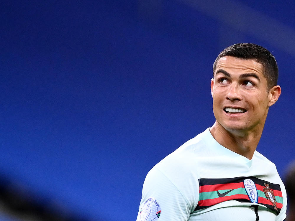 Portugal's forward Cristiano Ronaldo looks on during the Nations League football match between France and Portugal, on Sunday. Ronaldo has tested positive for the coronavirus.