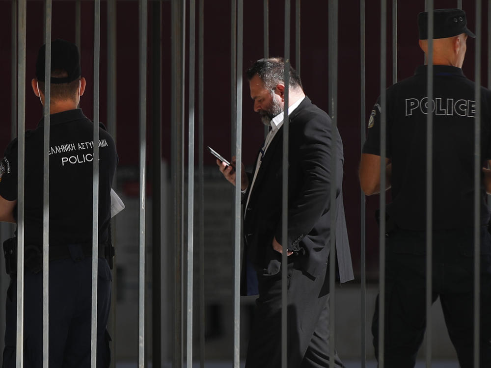 A Greek court has sentenced Nikos Michaloliakos and another former Golden Dawn leader, Ioannis Lagos (seen here), to 13 years in prison, after finding the party to be a criminal organization.