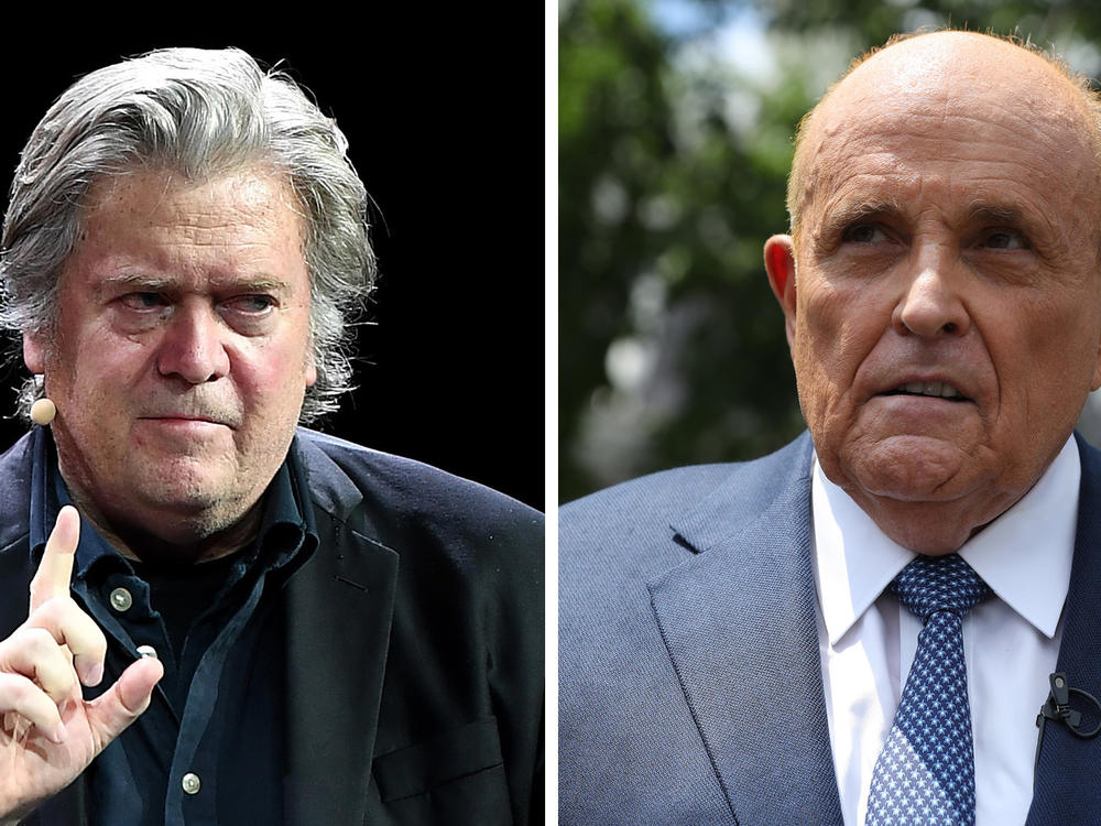 The <em>New York Post</em>'s claims about Hunter Biden relied on Steve Bannon (left), Rudy Giuliani and a heavy dose of assumptions.