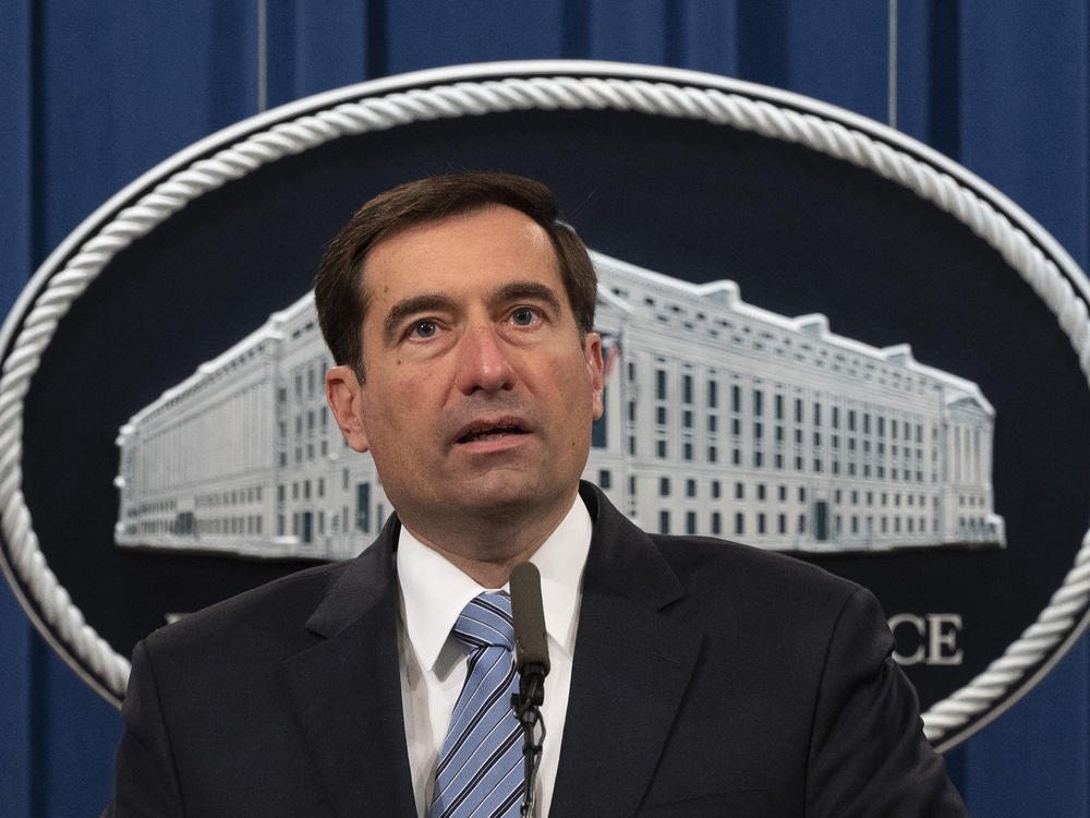 Assistant Attorney General John C. Demers of the Justice Department's National Security Division, pictured on Oct. 7, has announced new charges against Russians allegedly connected to the Russian military intelligence agency GRU.