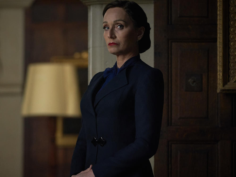 Mrs. Danvers (Kristin Scott Thomas) is forbidding, foreboding and fierce — easily the best thing about Netflix's <em>Rebecca</em> remake.
