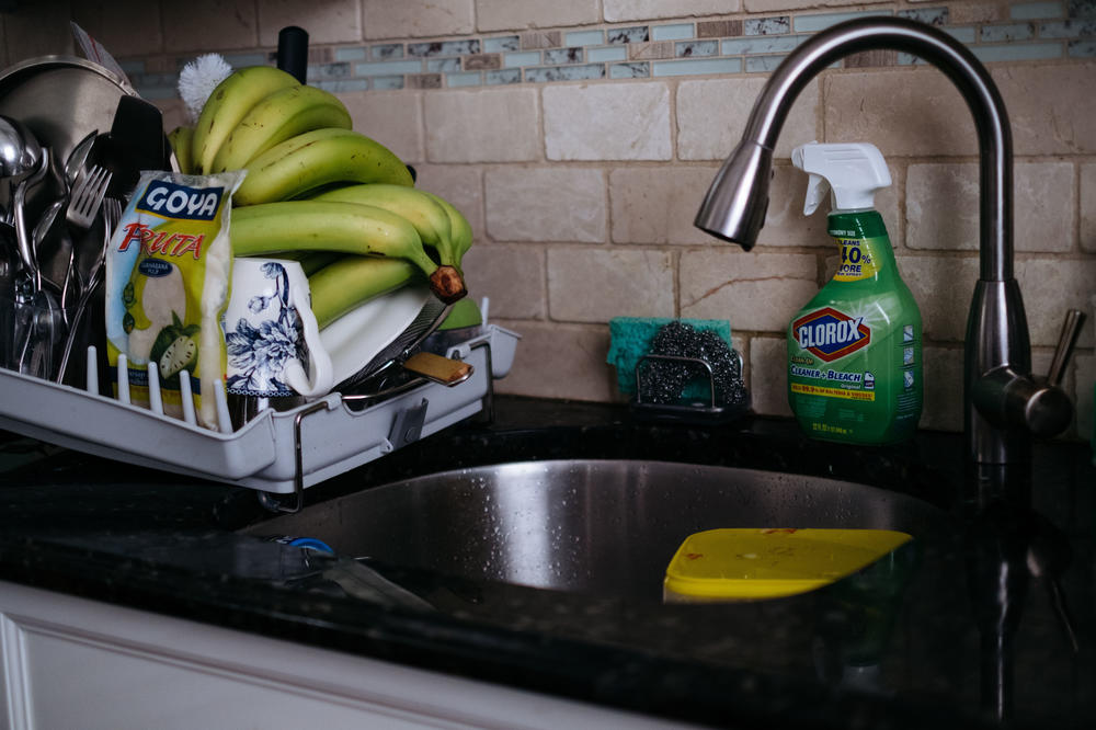 The changes at home have been subtle. We never washed our groceries before, nor did we keep bleach near the sink to spray down everything from that entered our house in case of contamination.