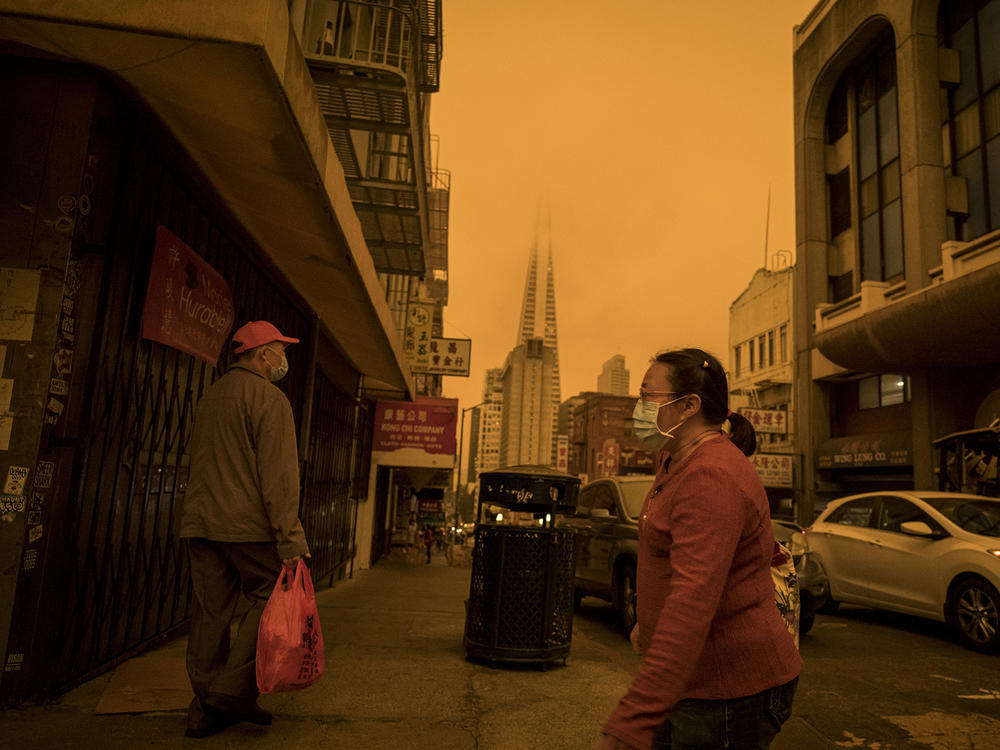 Pollution is a global problem. Above: Stockton Street in the Chinatown district of San Francisco on Sept. 9, a time when air quality was affected by wind and wildfires.