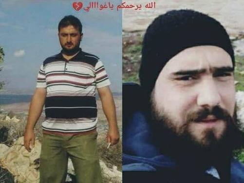 Khaled Mustafa Qurmo (left) and Khaled Abdel Majid Qurmo died of shrapnel wounds to the chest, according to autopsy reports.