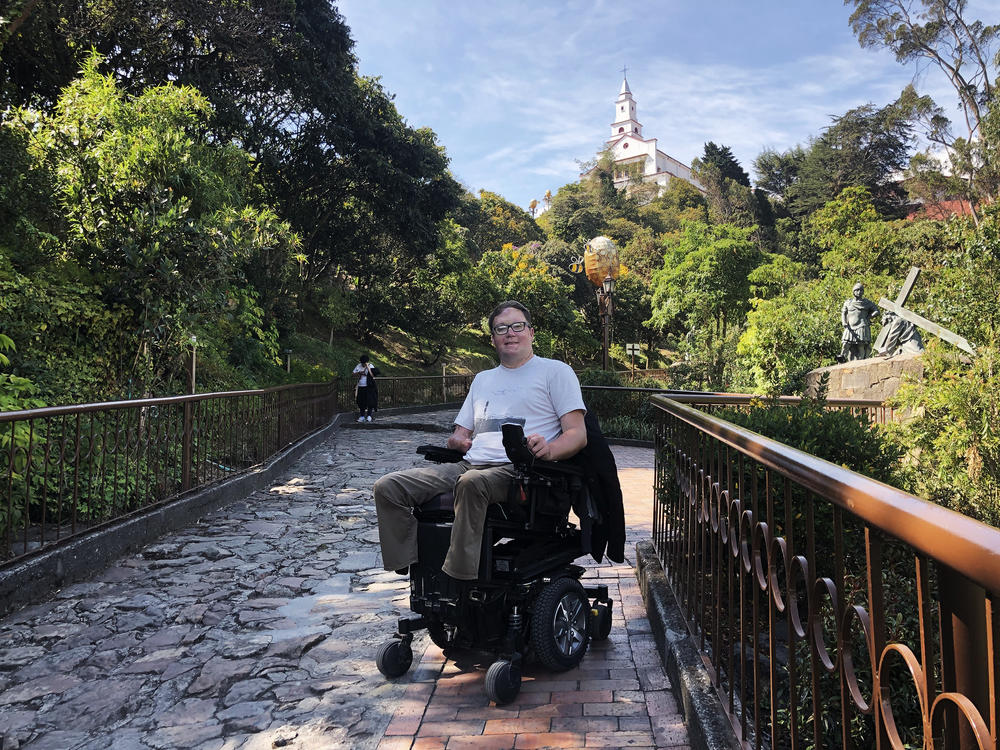 John Morris, here in Bogotá, Colombia, has a website called Wheelchair Travel and hosts a travel podcast.