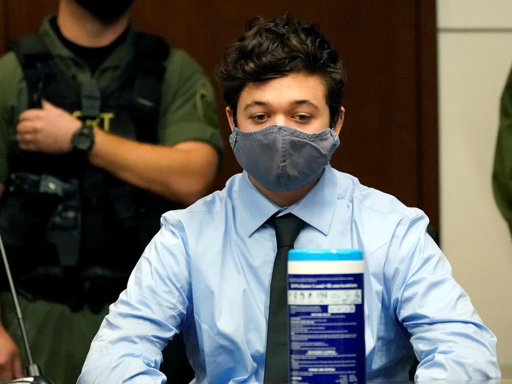Kyle Rittenhouse sits while listening during an extradition hearing in Lake County court Friday in Waukegan, Ill. Rittenhouse is accused of killing two protesters days after Jacob Blake was shot by police in Kenosha, Wis.