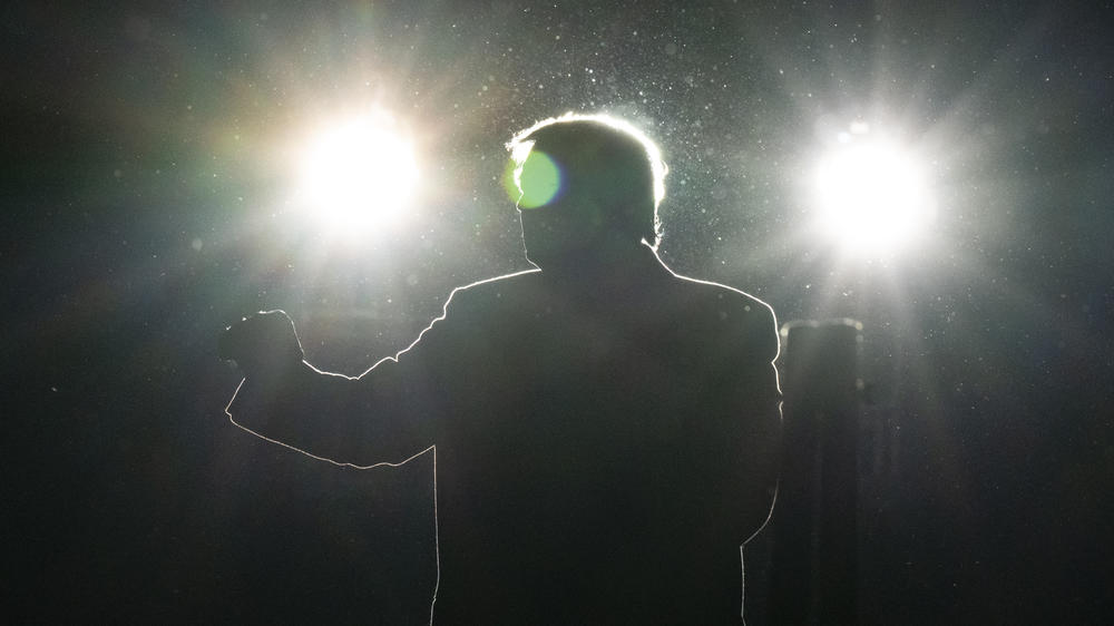 President Trump departs a campaign rally in Butler, Pa., on Saturday. Michigan, Wisconsin and Pennsylvania propelled him to the White House in 2016.