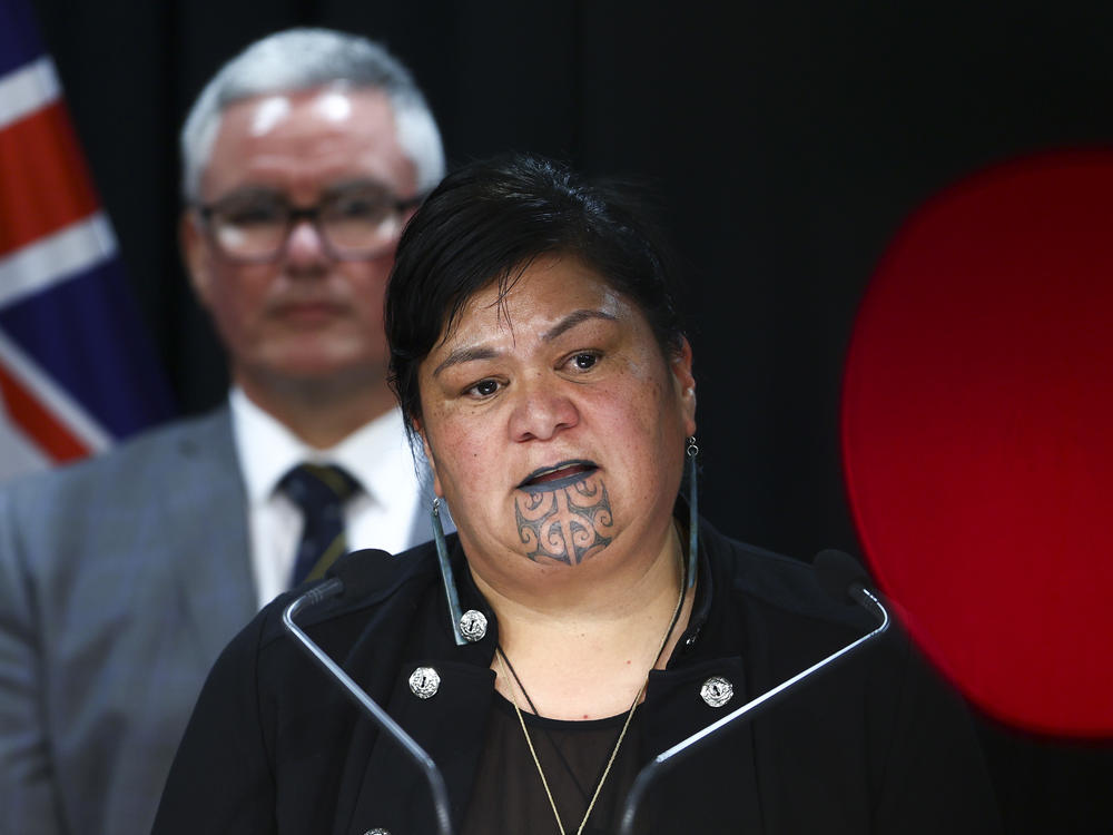 Newly appointed Minister of Foreign Affairs Nanaia Mahuta speaks during a Labour Party press conference at Parliament on Nov. 02, 2020 in Wellington, New Zealand.