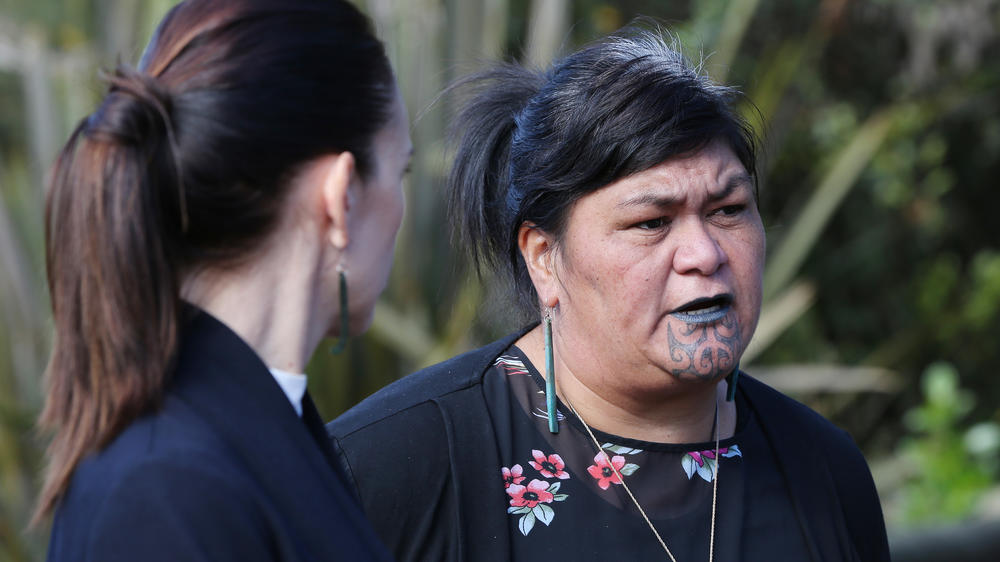 Minister for Māori Development Nanaia Mahuta during a tour of Te Puia New Zealand Māori Arts and Crafts Institute on May 19, 2020 in Rotorua, New Zealand.