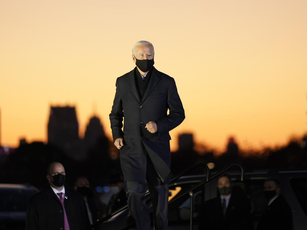 Democratic presidential candidate Joe Biden at a rally on Belle Isle in Detroit on Oct. 31.