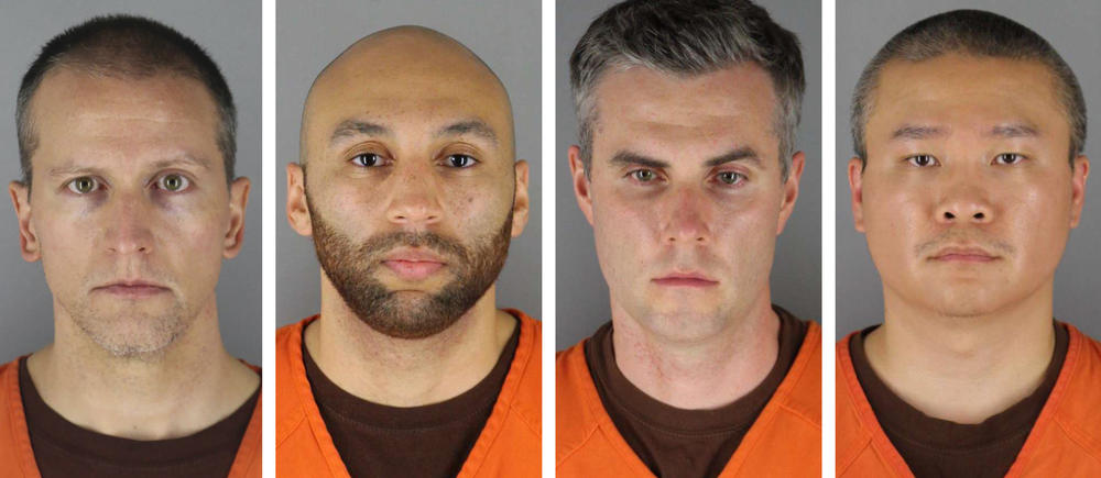 From left, Derek Chauvin, J. Alexander Kueng, Thomas Lane and Tou Thao. A Minnesota judge on Thursday decided all four men will be tried together in the case of the death of George Floyd.