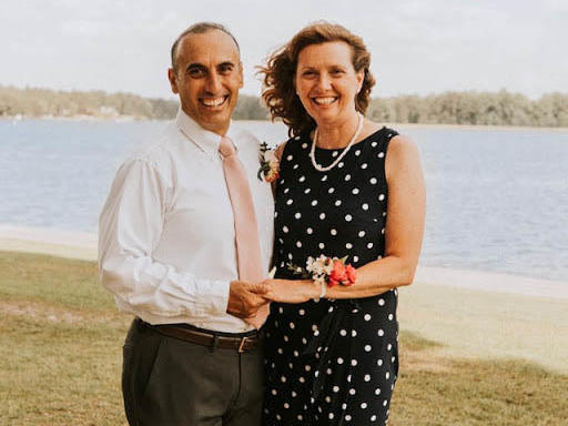 Army Maj. Ivan and Aileen Arreguin at their son's wedding in Sanford, N.C., in June. The Arreguins are stationed in Fort Hood, Texas.