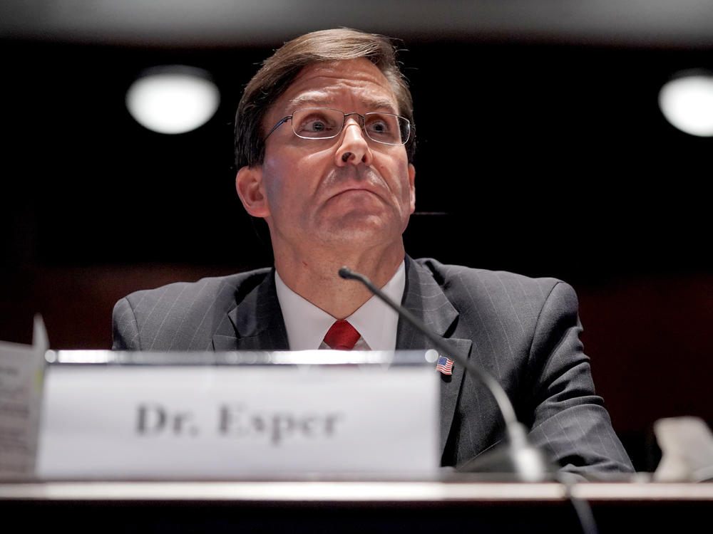 Secretary of Defense Mark Esper testifies during a House Armed Services Committee hearing on July 9 in Washington, D.C.